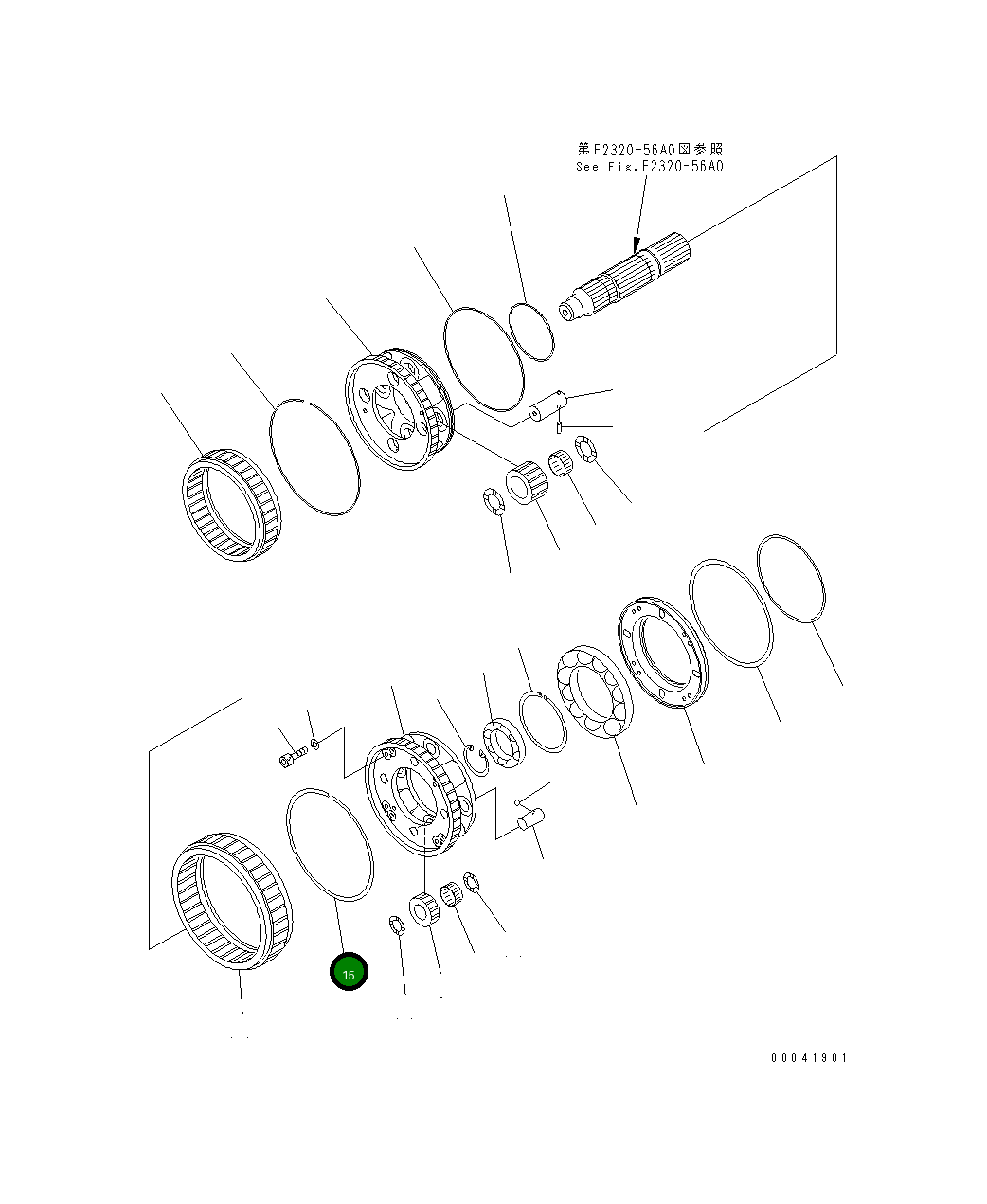 Кольцо 561-15-59510 Komatsu