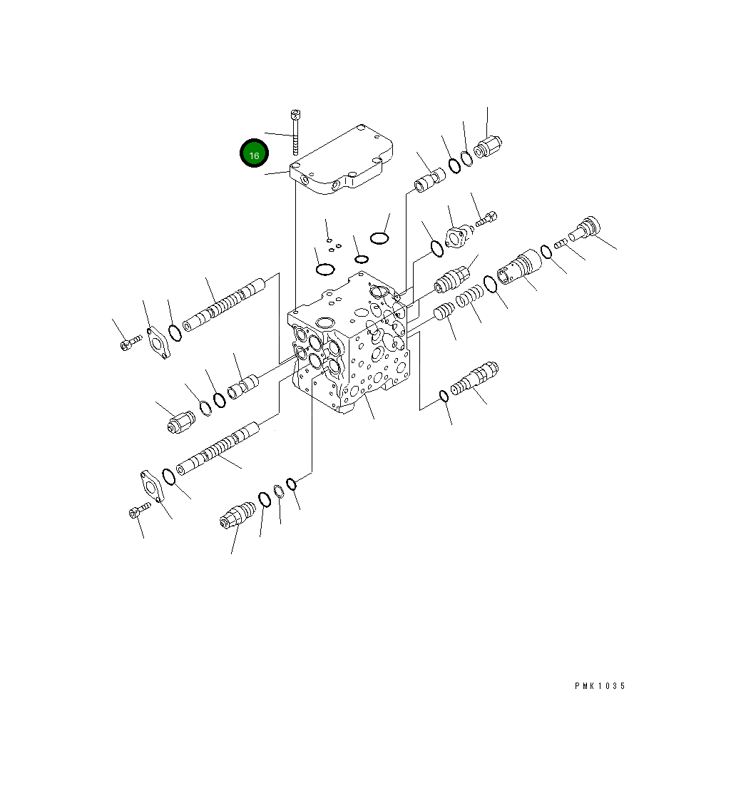 Болт TM8072-105 Komatsu
