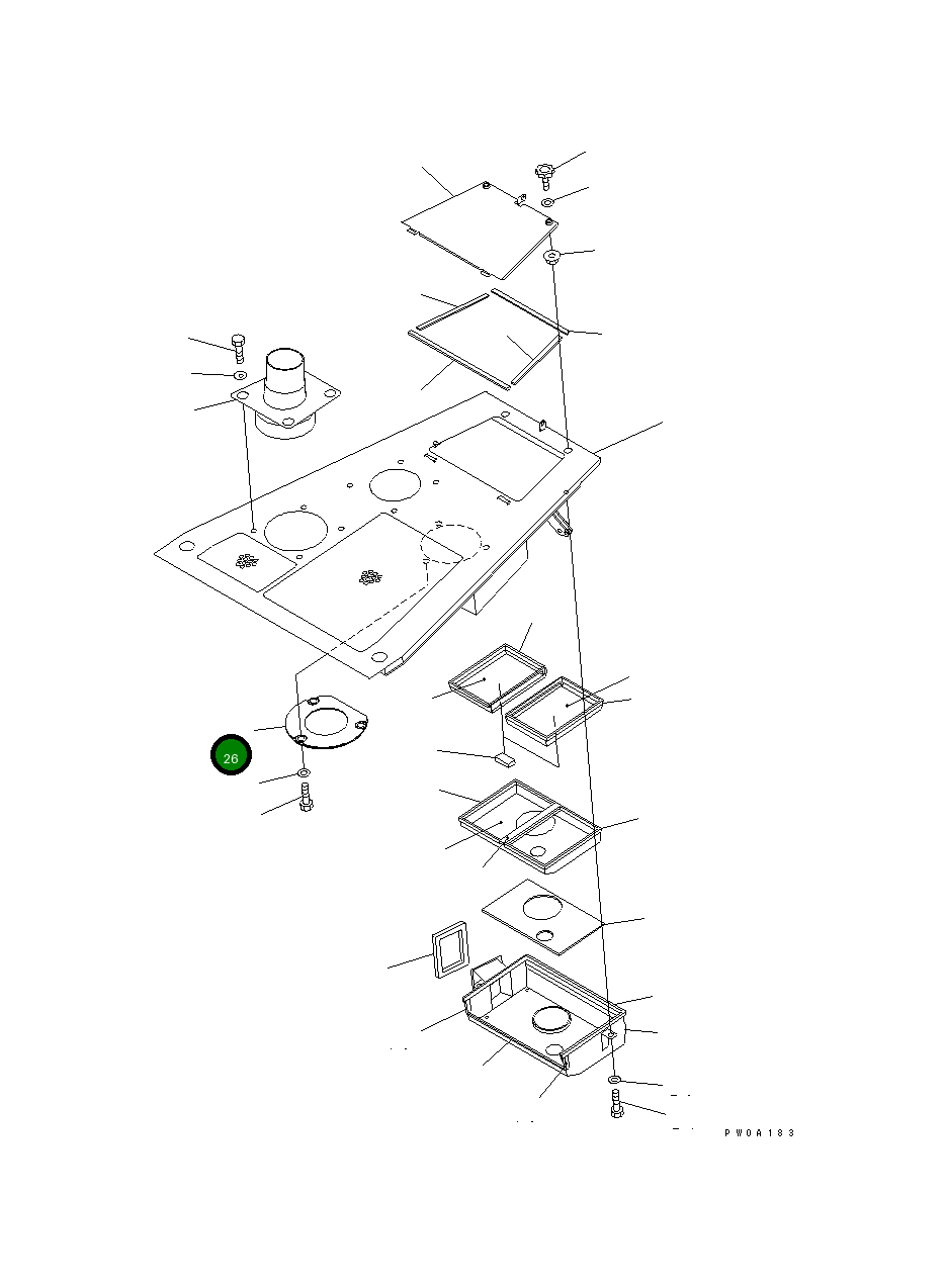 Крышка 134-54-61320 Komatsu