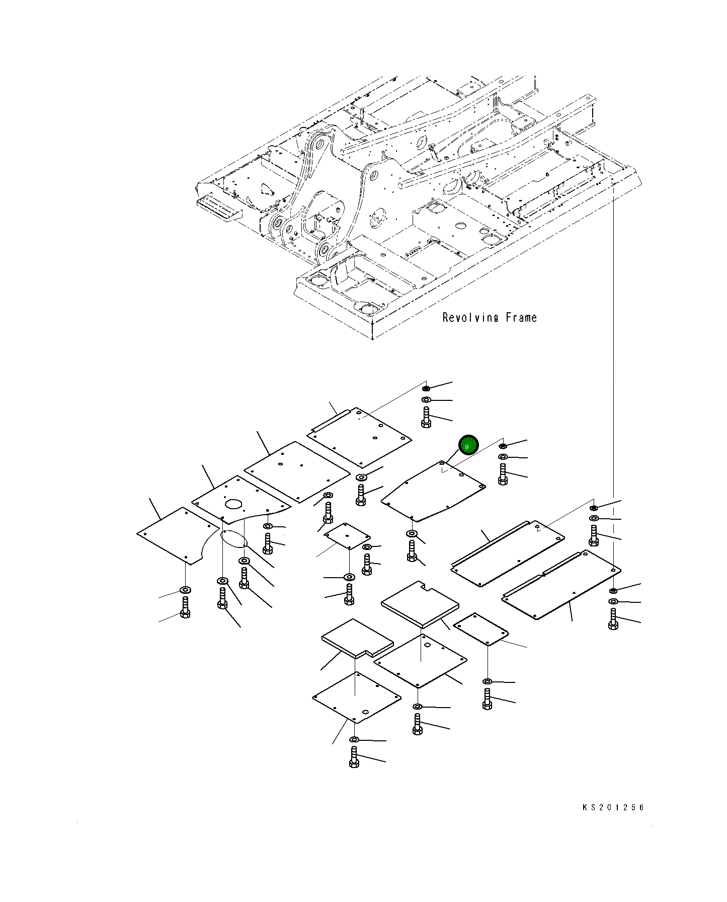 Крышка 206-54-KA820 Komatsu