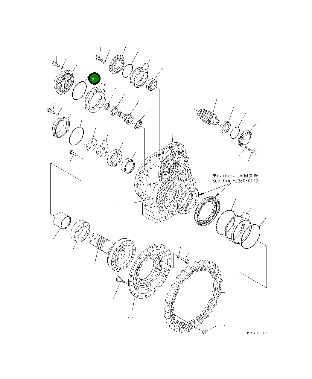 Кольцо уплотнительное (O-Ring) 07000-15230  Komatsu