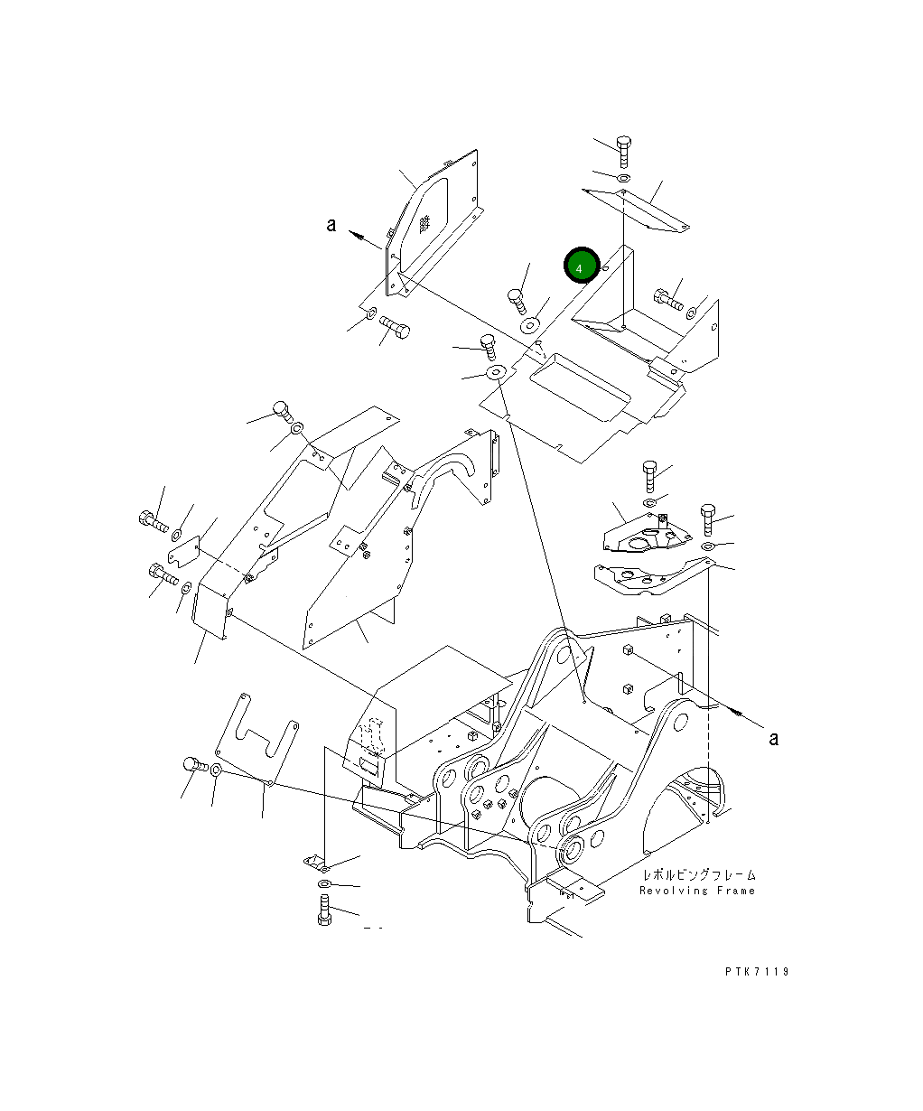 Крышка 21J-54-12213  Komatsu