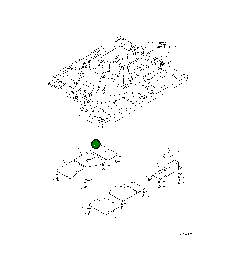 Крышка 20Y-54-72950 Komatsu