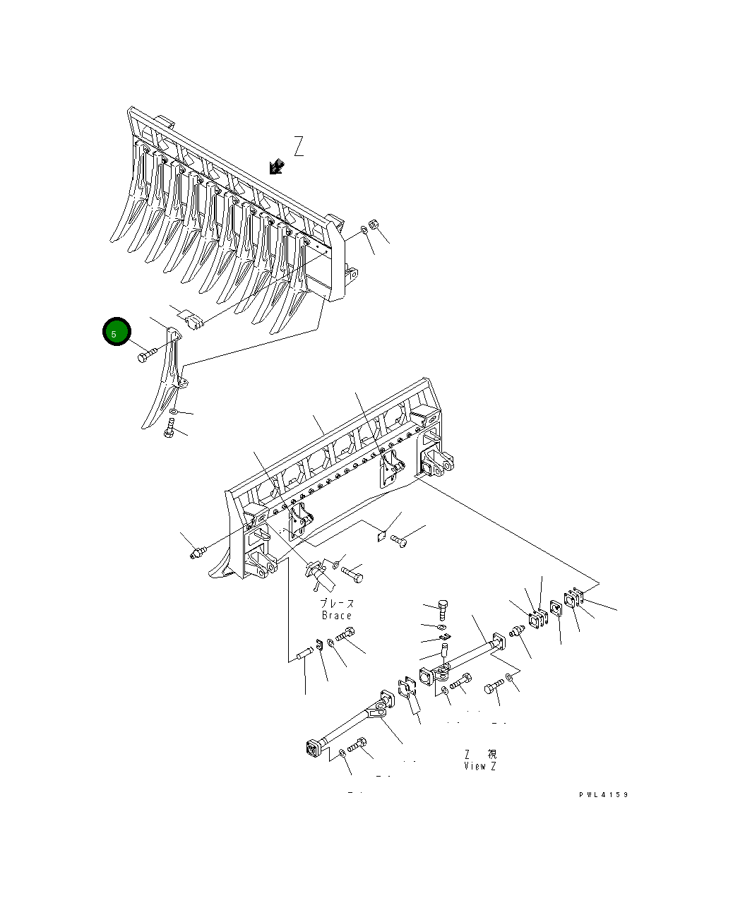 Болт 195-71-37250 Komatsu