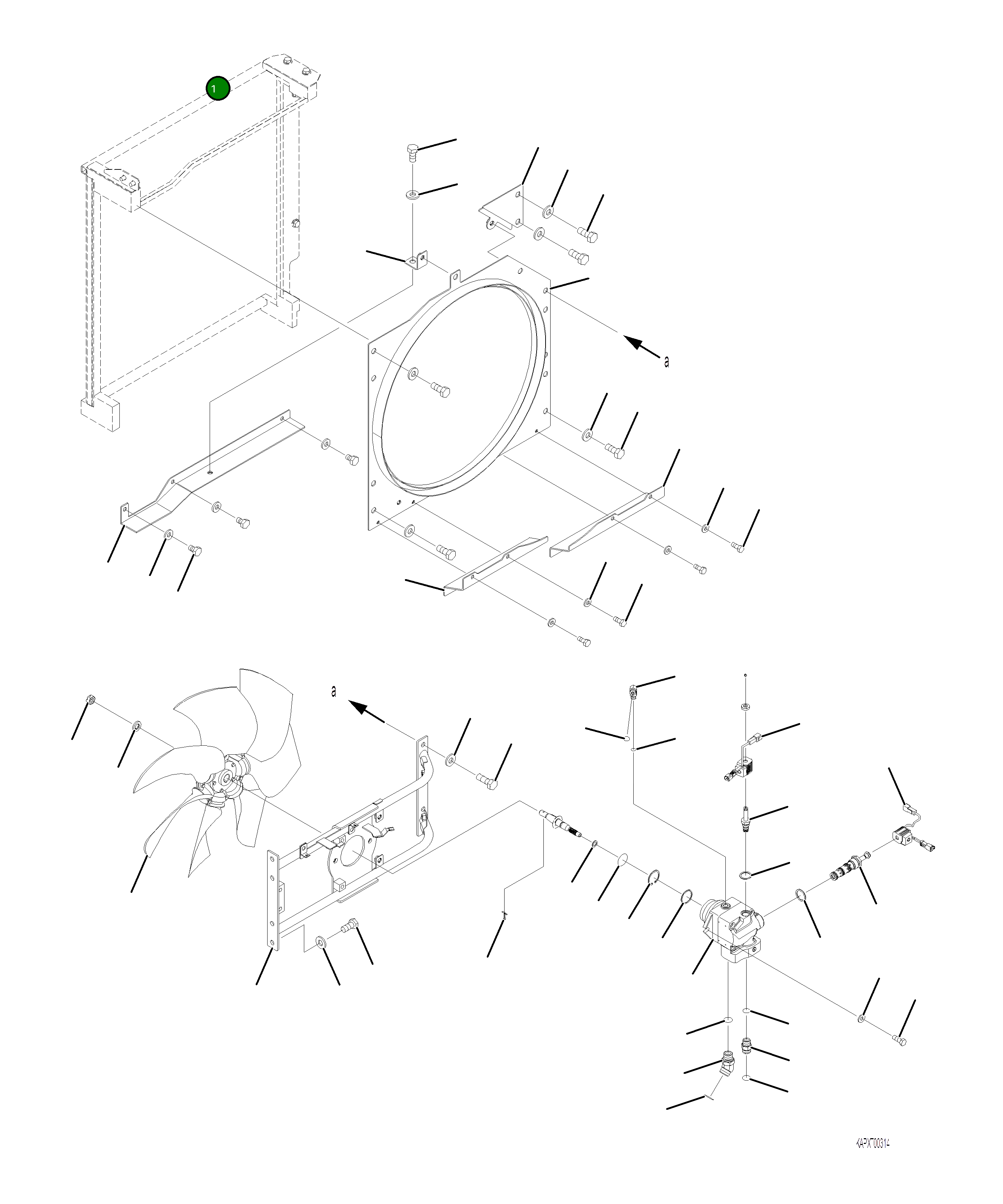 Крышка 4A1-03-22512  Komatsu