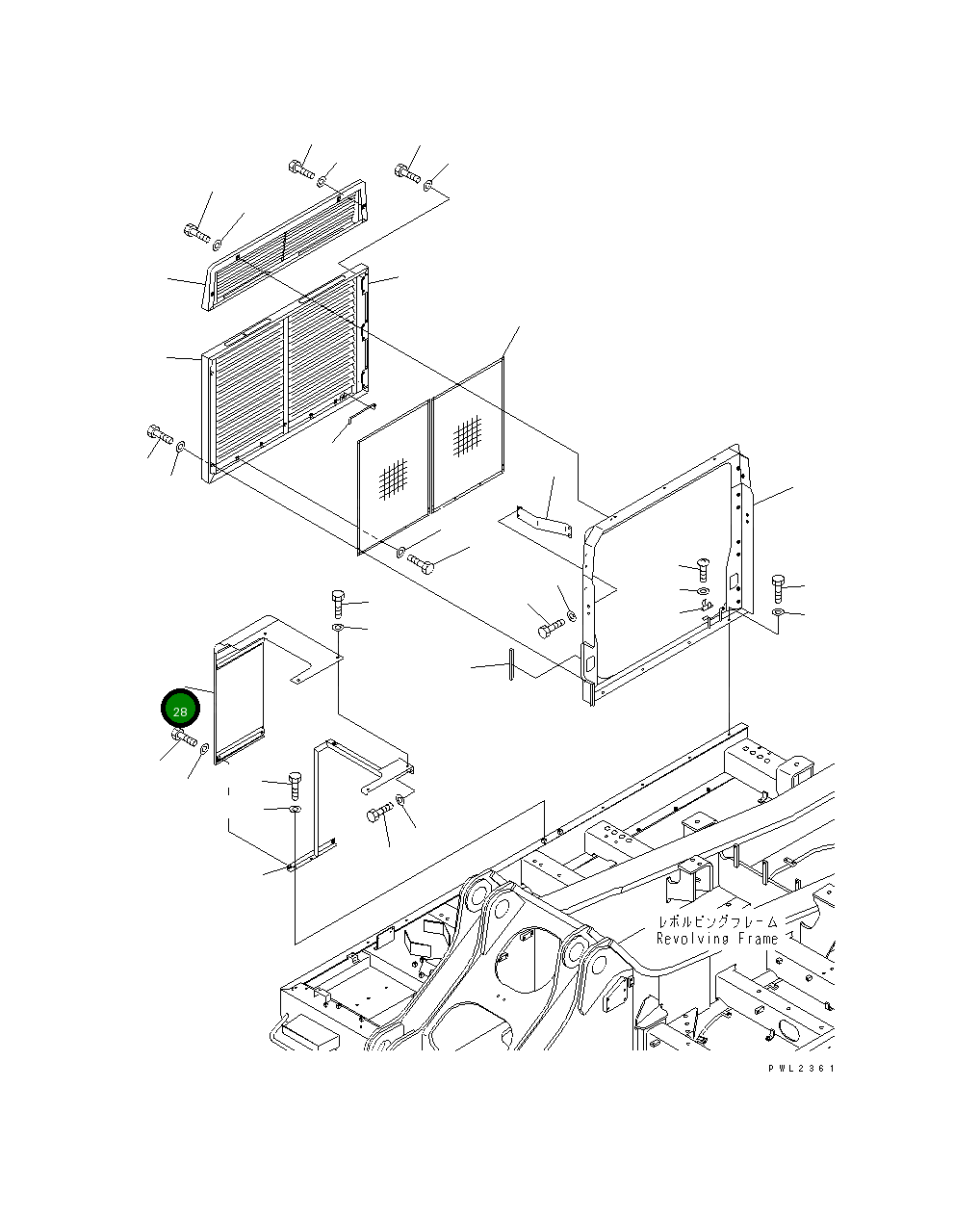Крышка 209-54-73334  Komatsu