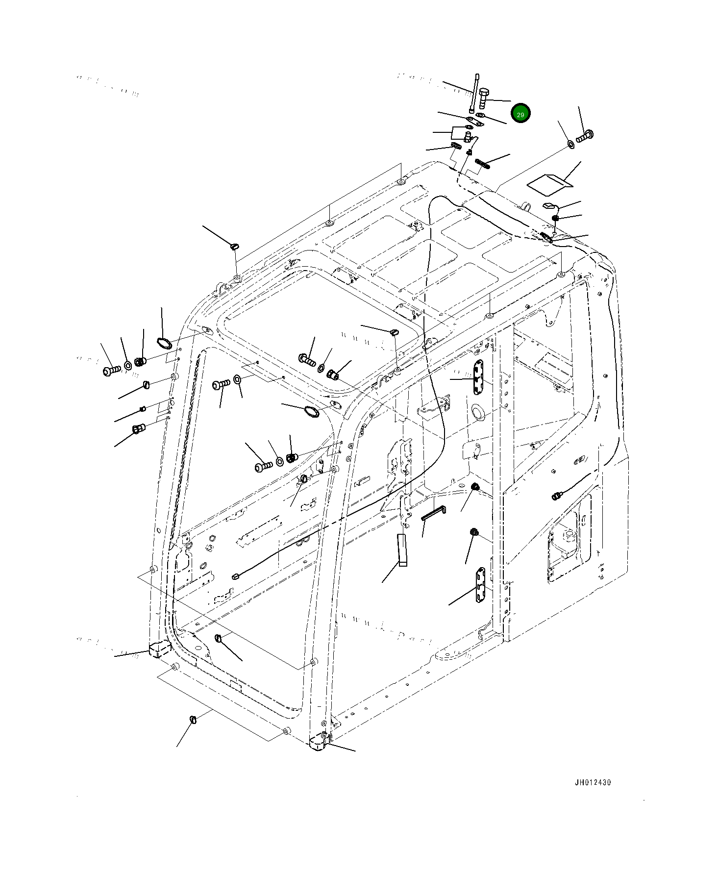 Болт 01010D1225 Komatsu