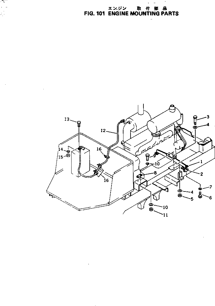 Болт 01010-51855  Komatsu