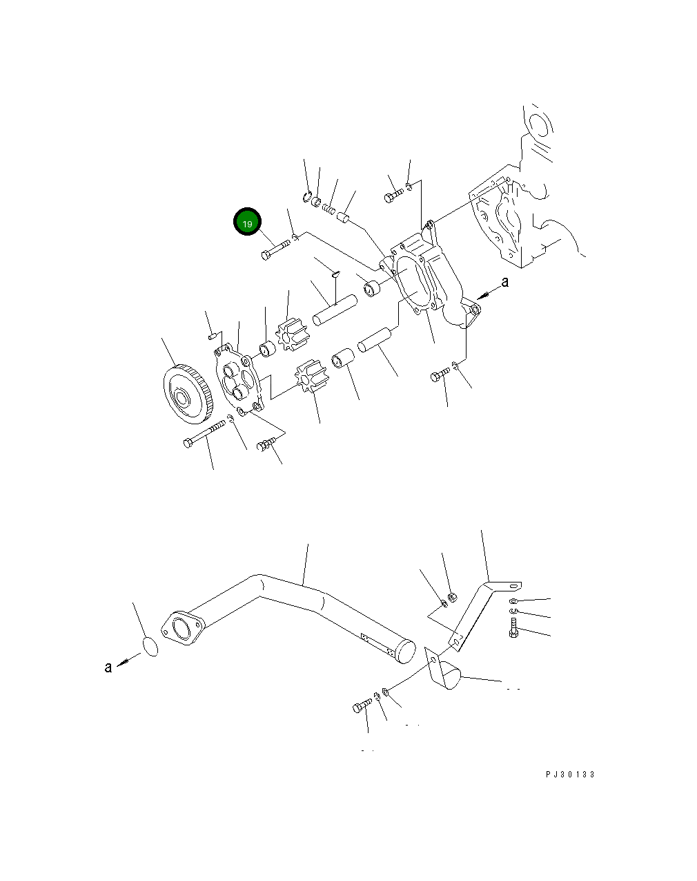 Болт 01010-30845  Komatsu