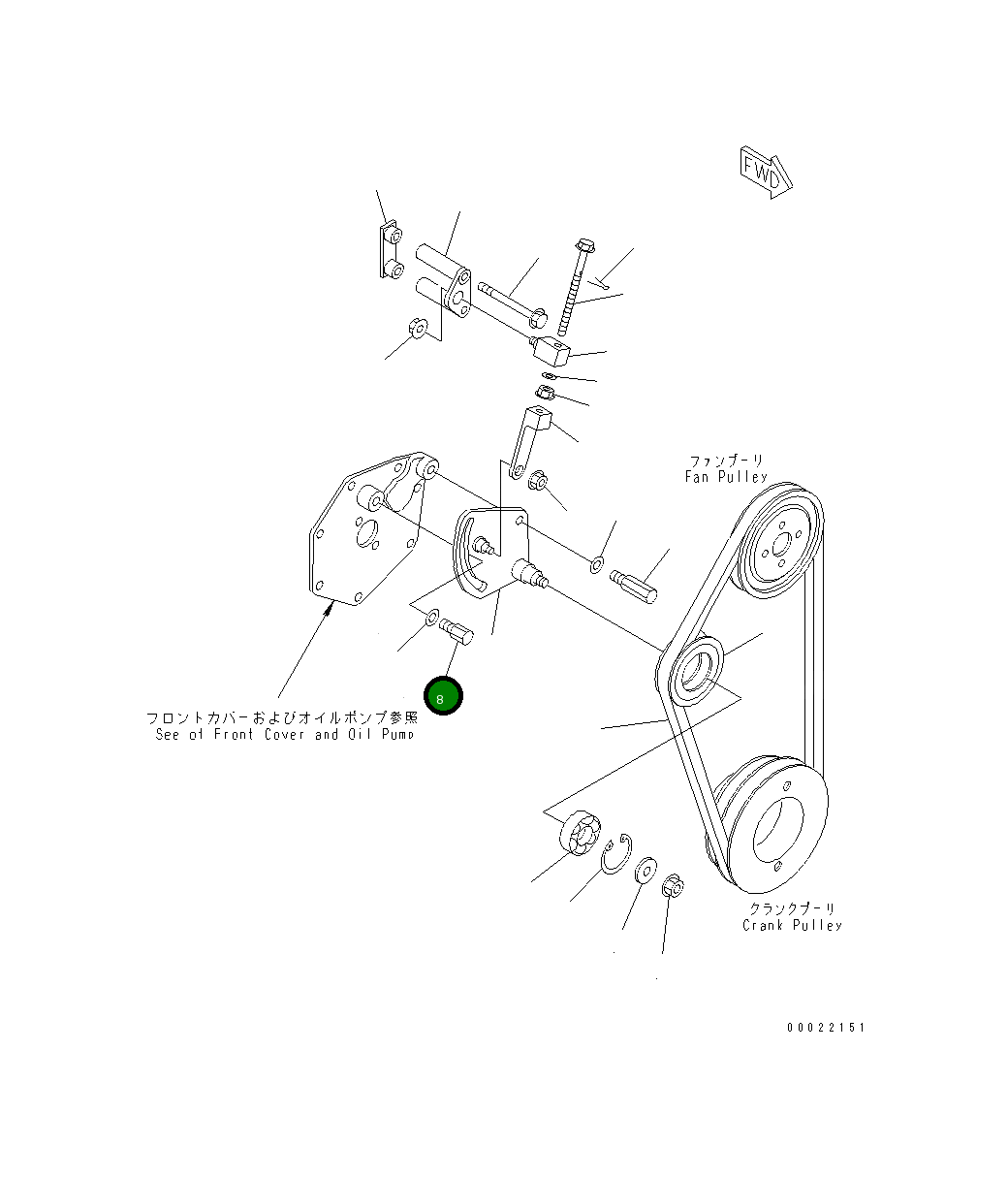 Болт YM129950-44320 Komatsu