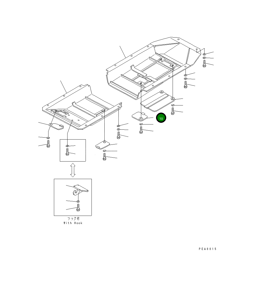 Крышка 13F-54-23250 Komatsu