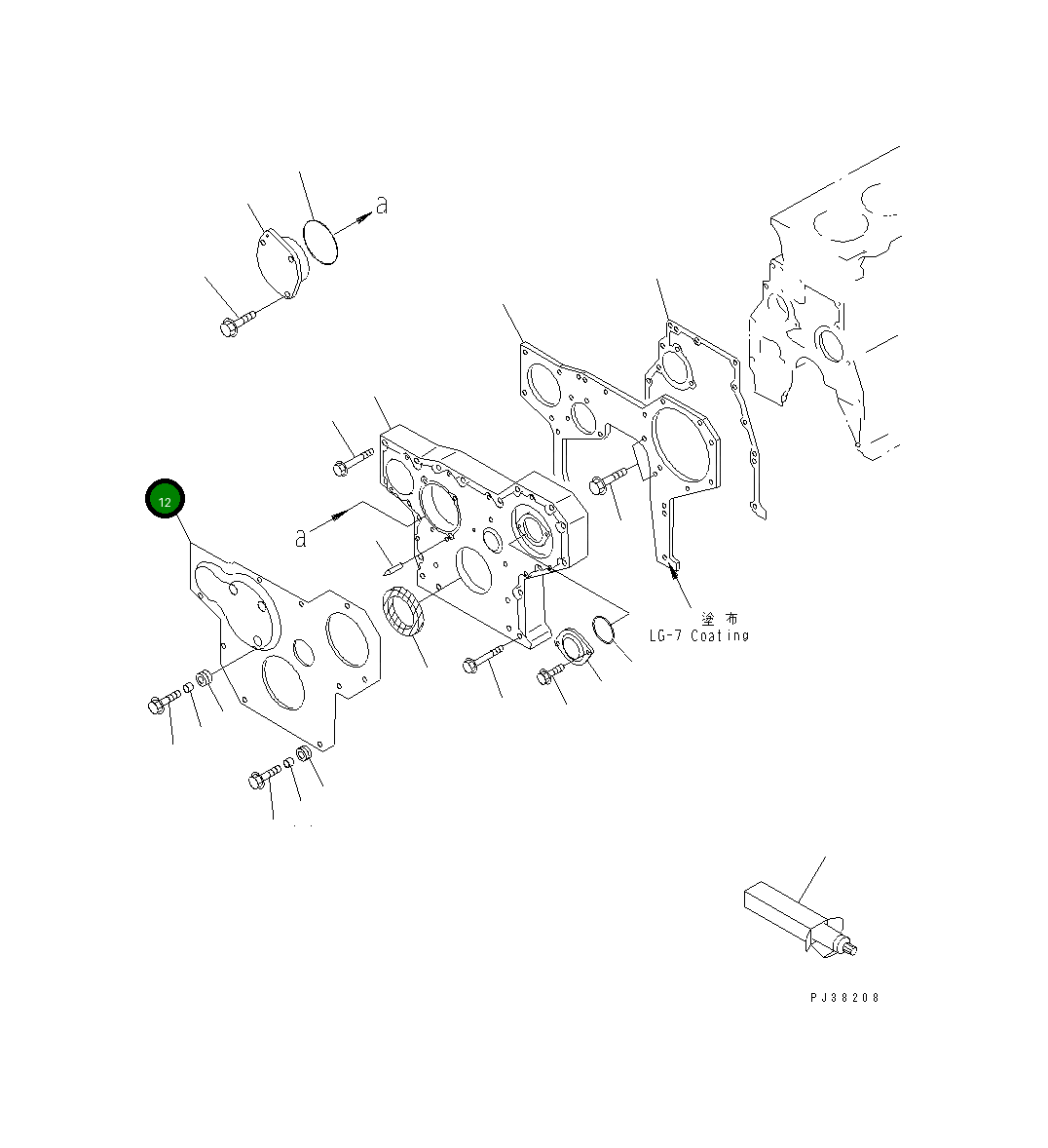 Крышка 6206-21-3633  Komatsu