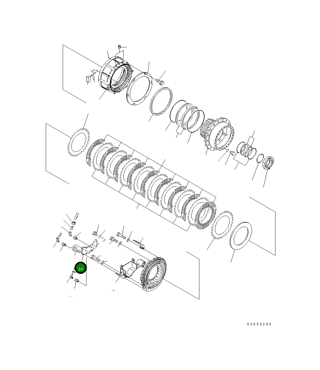 Крышка 56D-33-21912  Komatsu