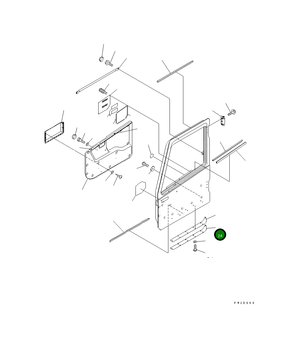 Крышка 56B-54-14160  Komatsu