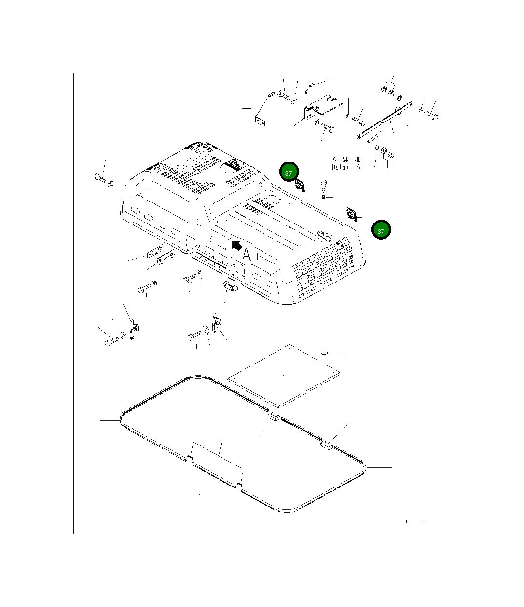 Крышка 2A5-54-12961 Komatsu