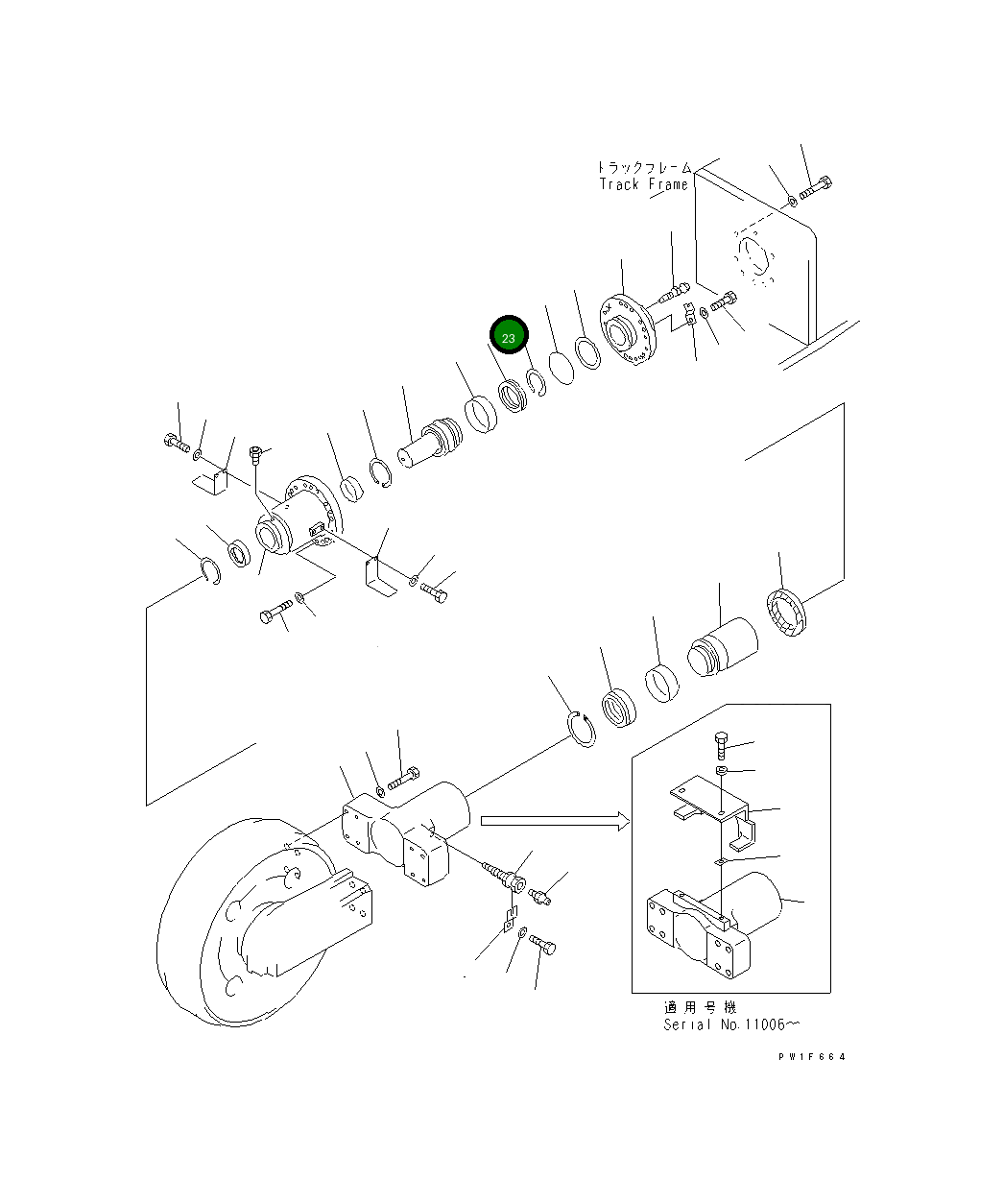 Кольцо 04070-00175  Komatsu