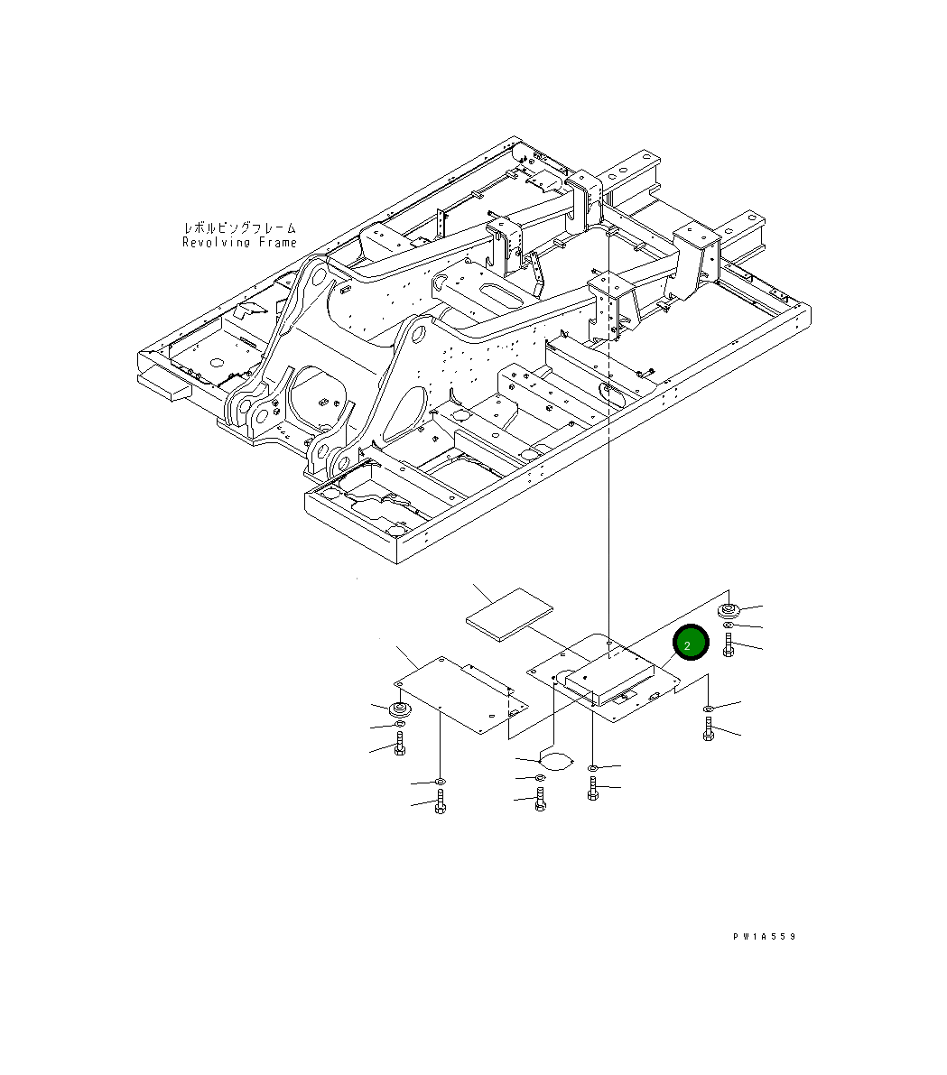 Крышка 21M-54-14790  Komatsu