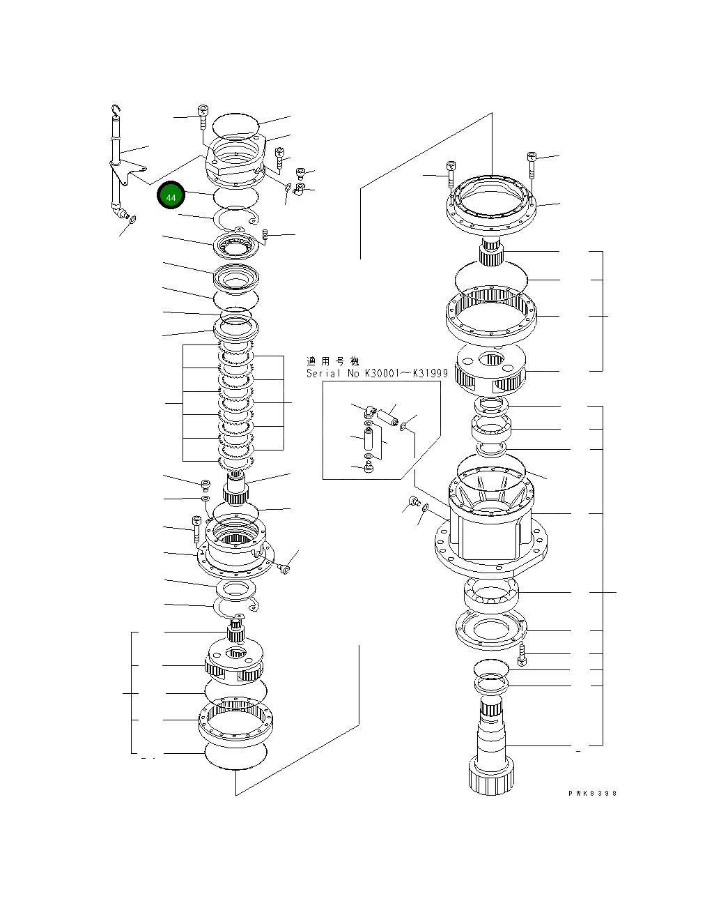 Кольцо уплотнительное (O-Ring) 21P-26-K1410 Komatsu