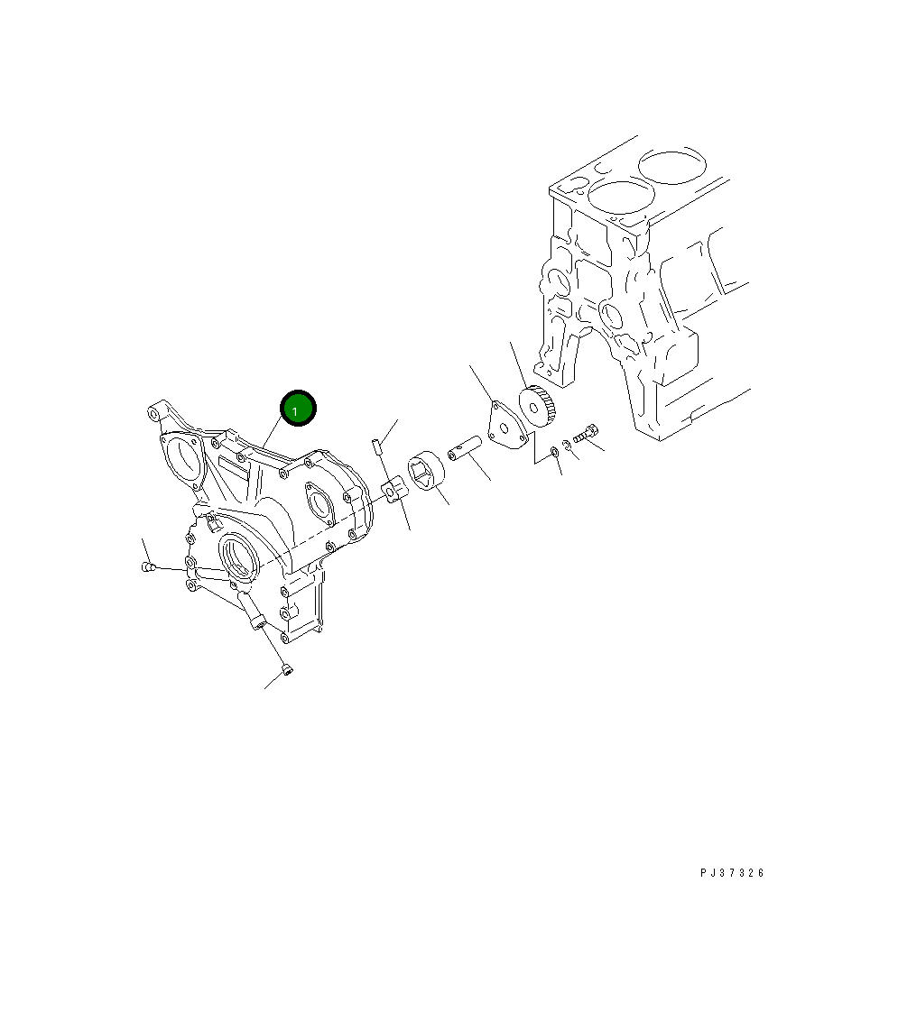 Крышка 6144-21-3121  Komatsu