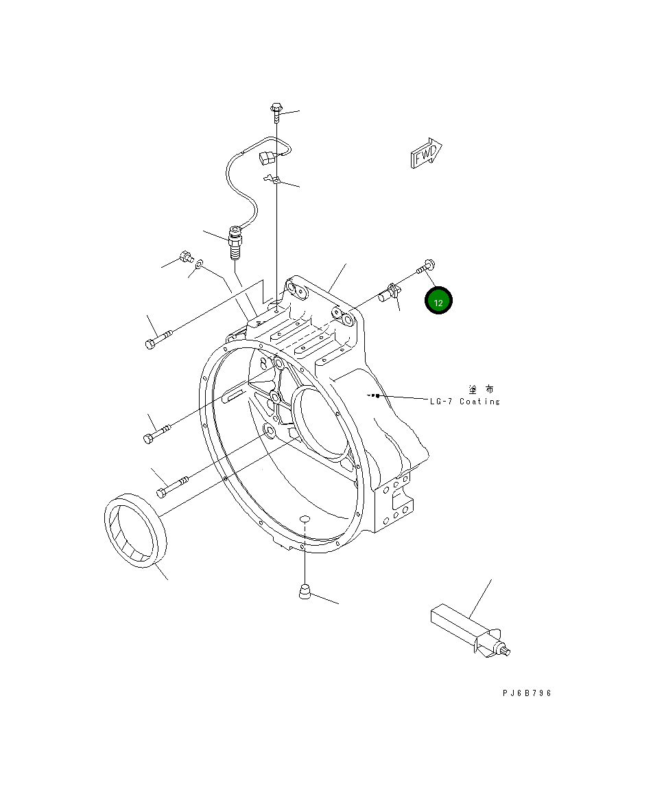 Болт 01435-00610 Komatsu