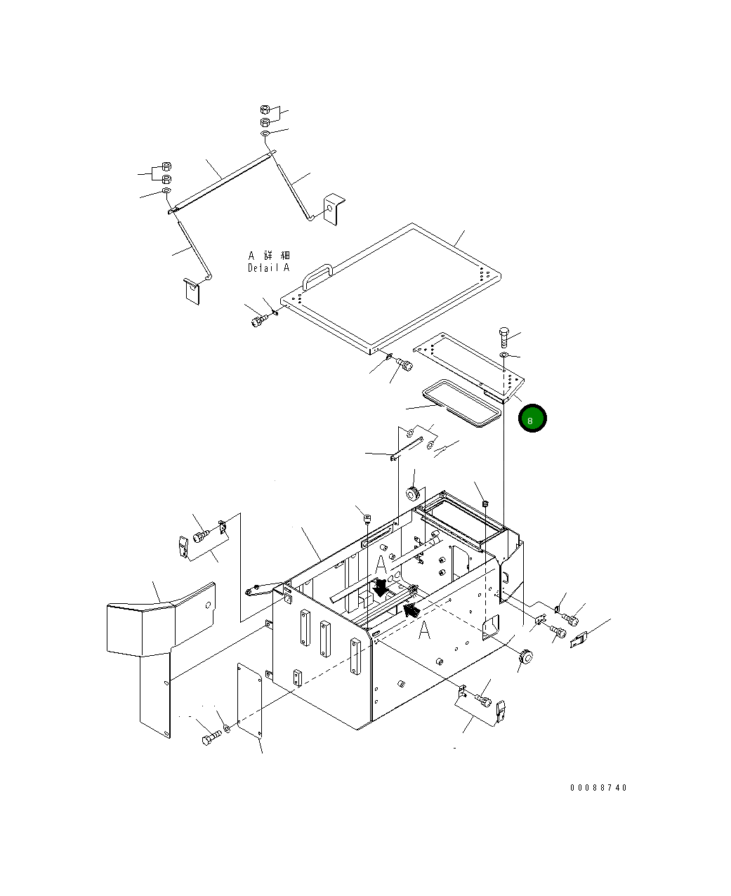 Крышка 427-Z89-3350  Komatsu