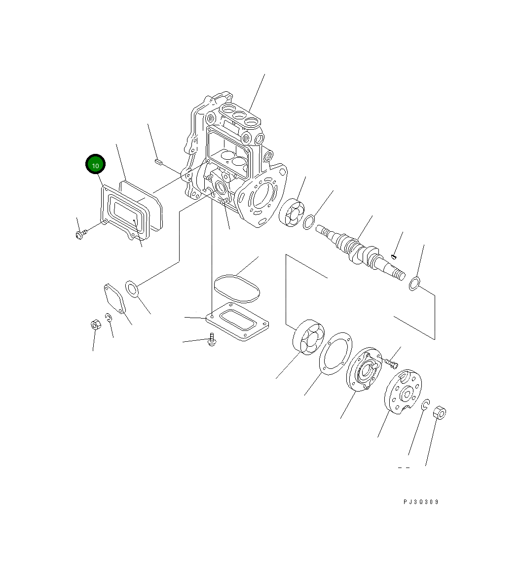 Крышка 451-857 Komatsu