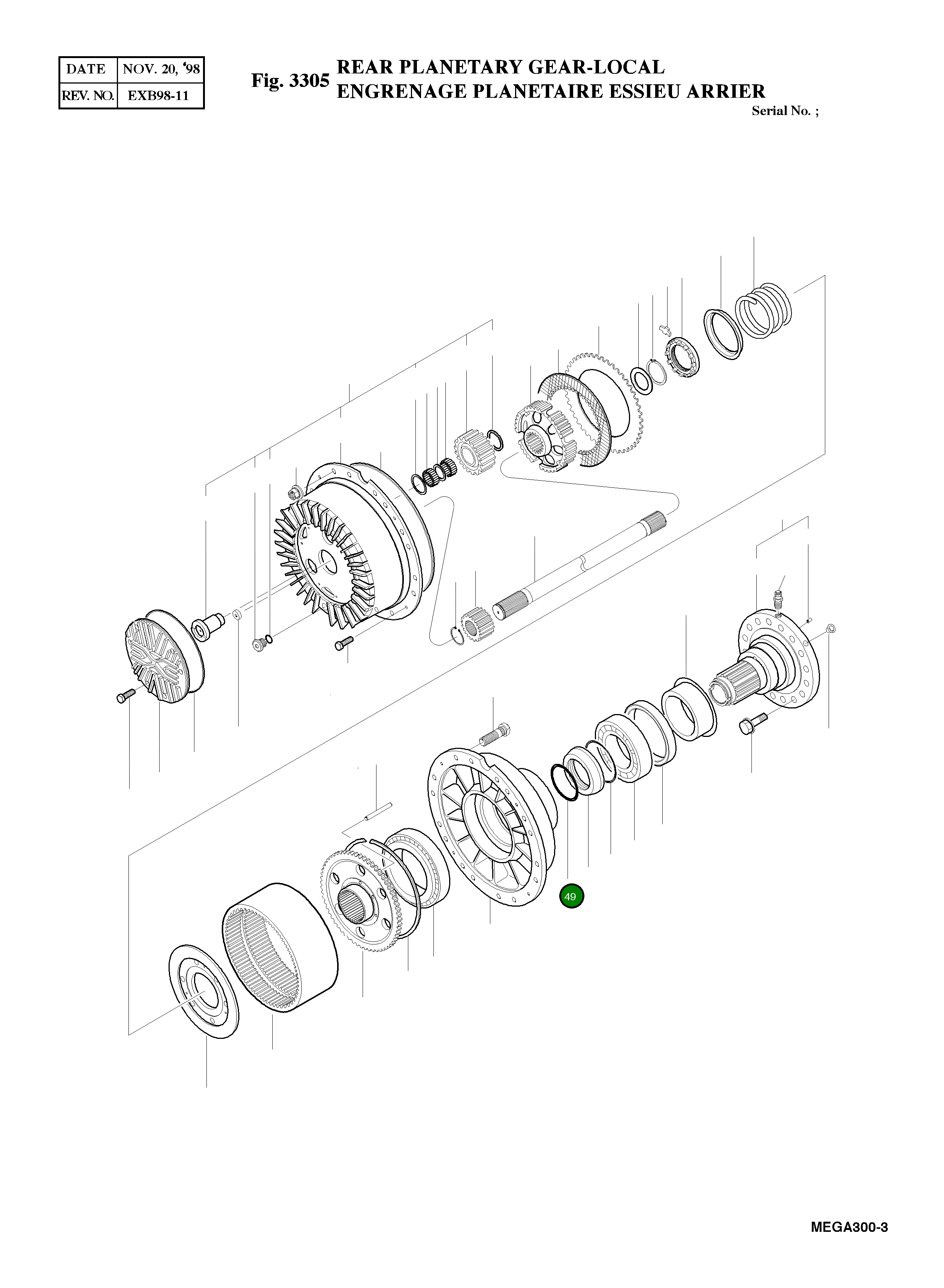 Кольцо уплотнительное (O-Ring) 4180-7129 Komatsu