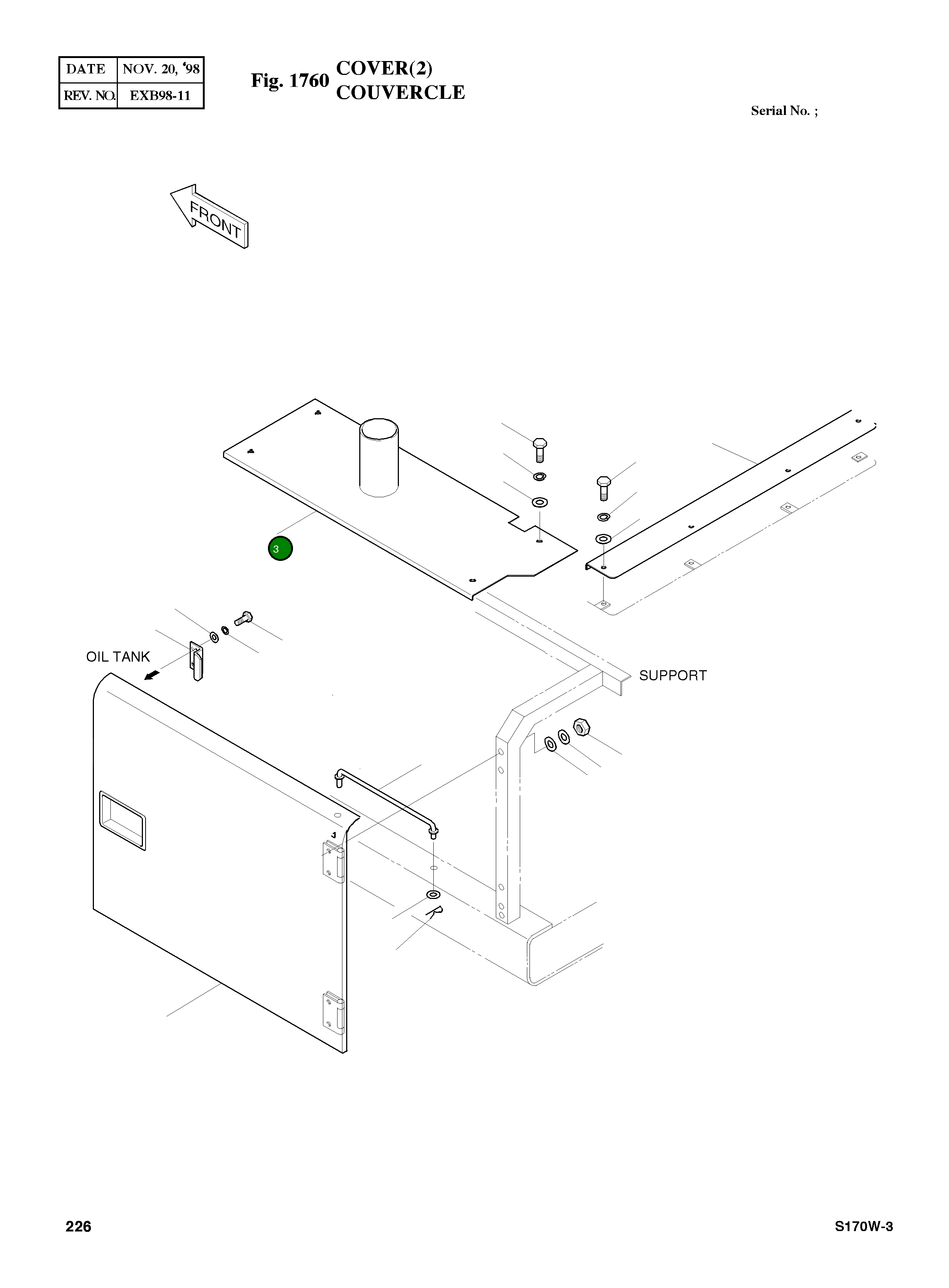 Крышка 2621-4367B  Komatsu