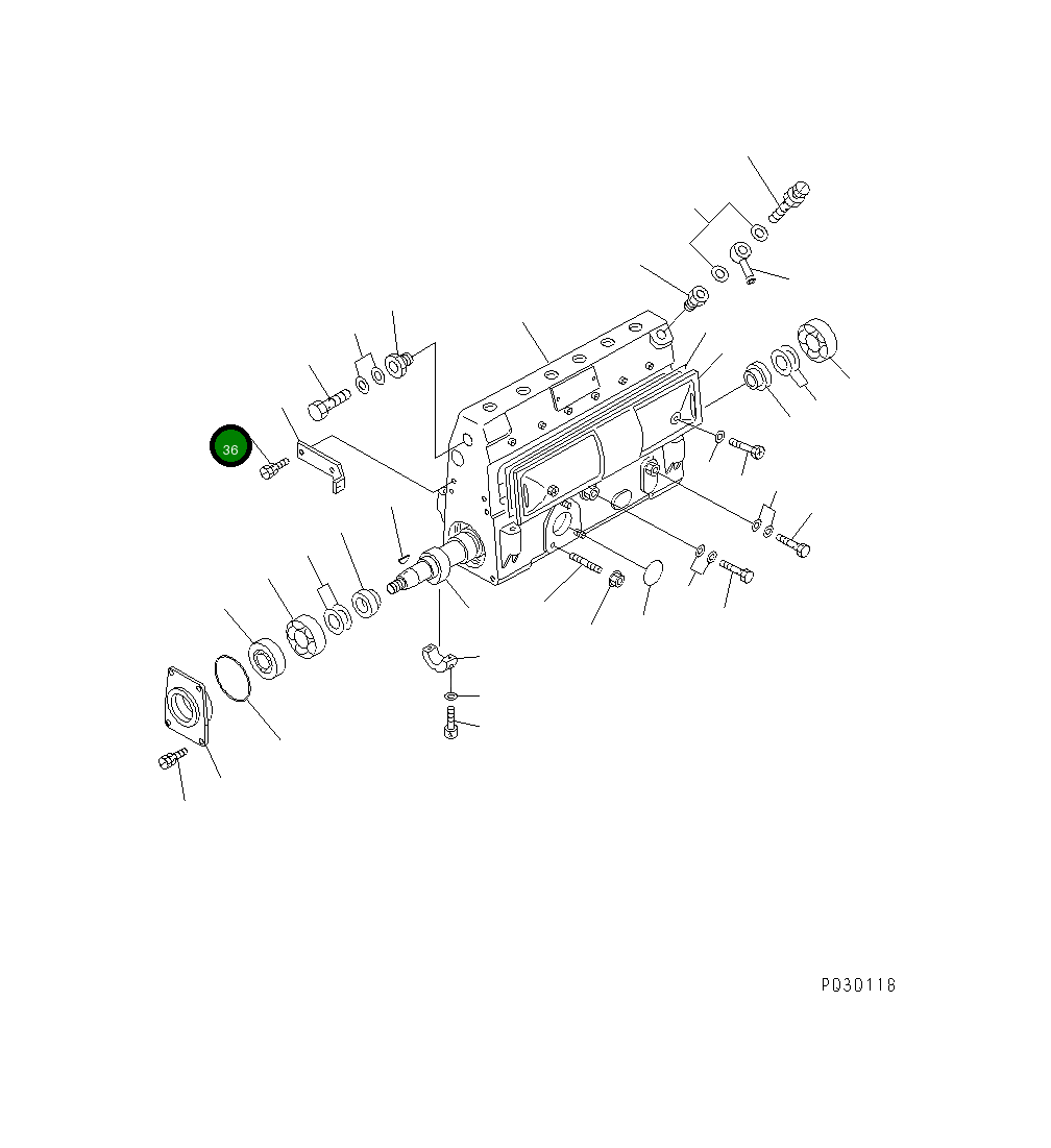 Болт DK029010-6680  Komatsu