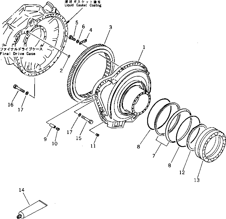 Кольцо уплотнительное (O-Ring) 19M-27-11820  Komatsu