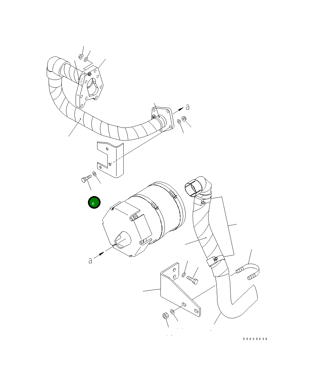 Болт 01010-E0835 Komatsu