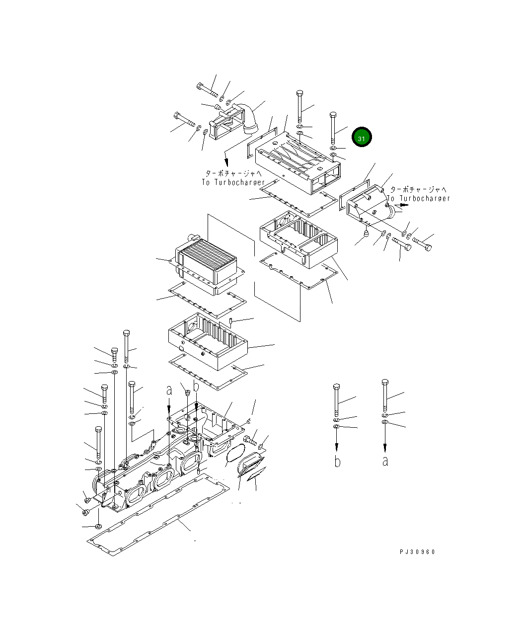 Болт 6164-61-7290  Komatsu