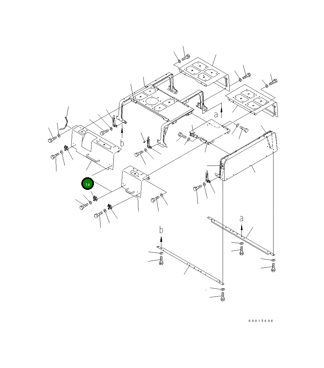 Крышка 209-53-12521  Komatsu