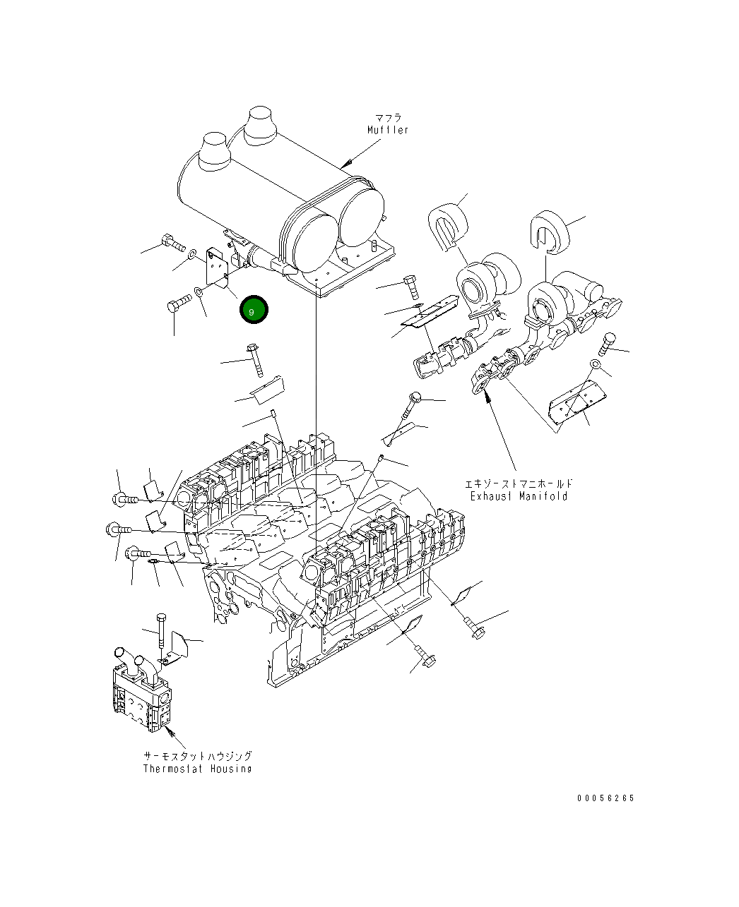 Крышка 6219-11-5760  Komatsu