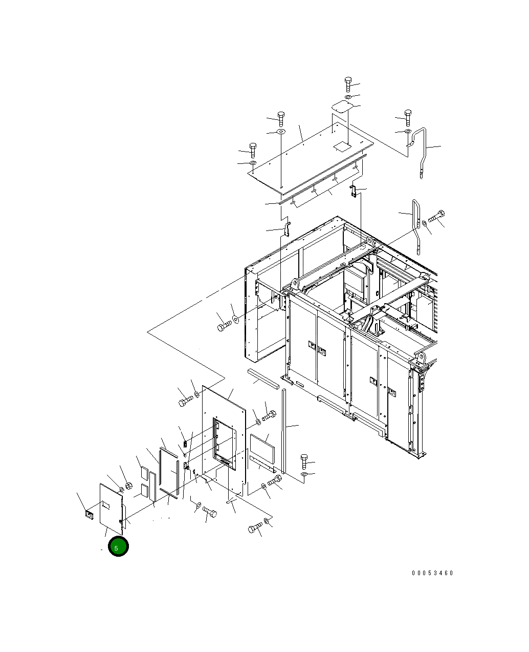 Крышка 21T-54-31941 Komatsu