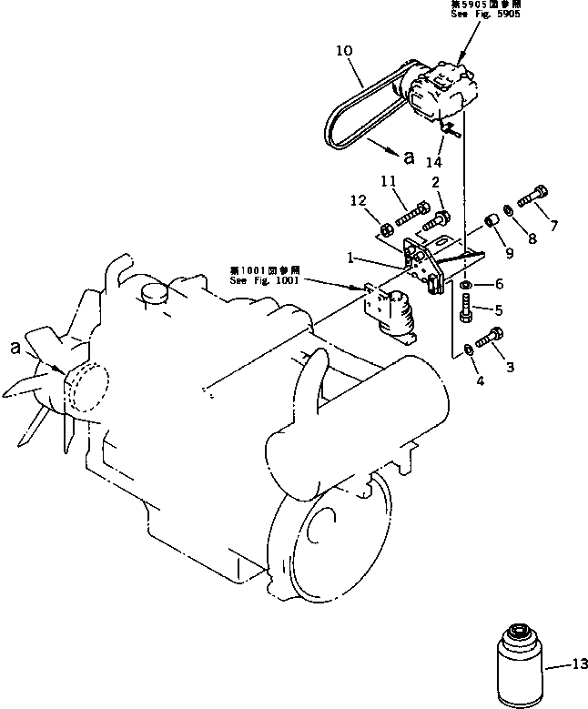 Болт 01435-00860  Komatsu