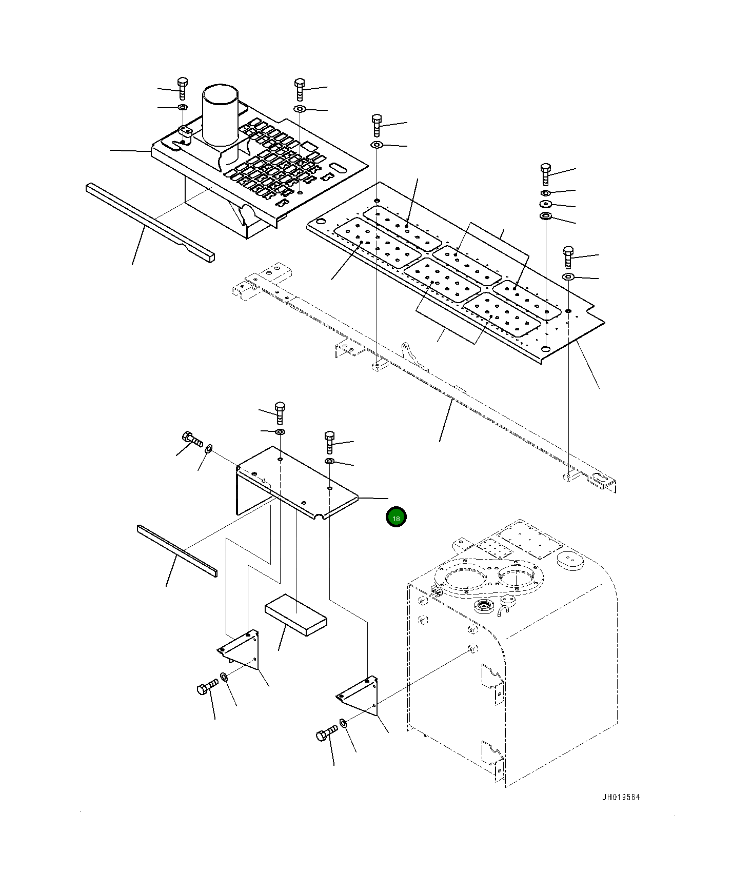 Крышка 207-54-78450  Komatsu