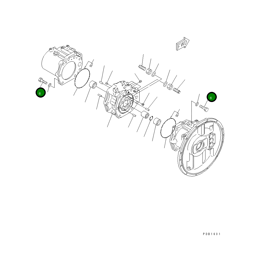 Болт 01010-61860 Komatsu