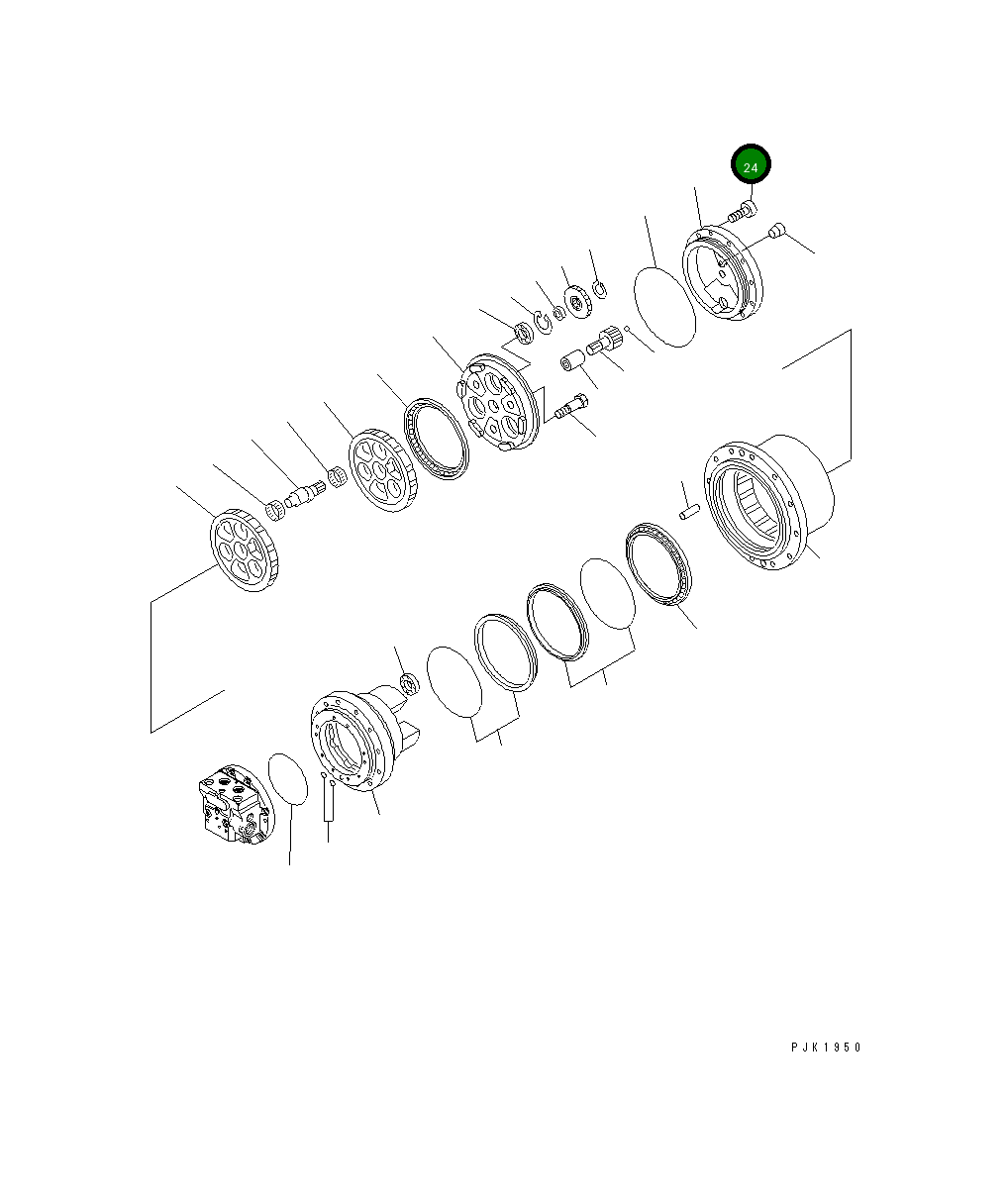 Болт TZJB1176M12-30  Komatsu