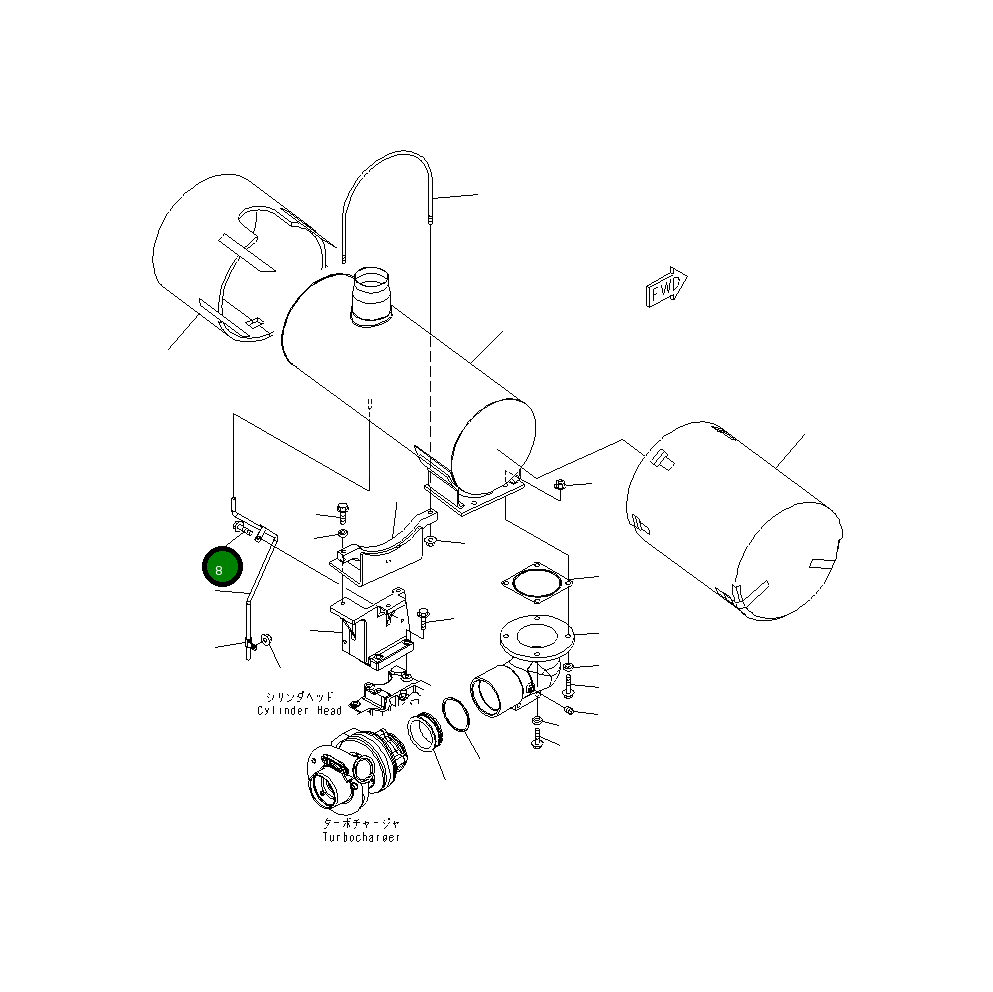 Болт 01435-00830  Komatsu
