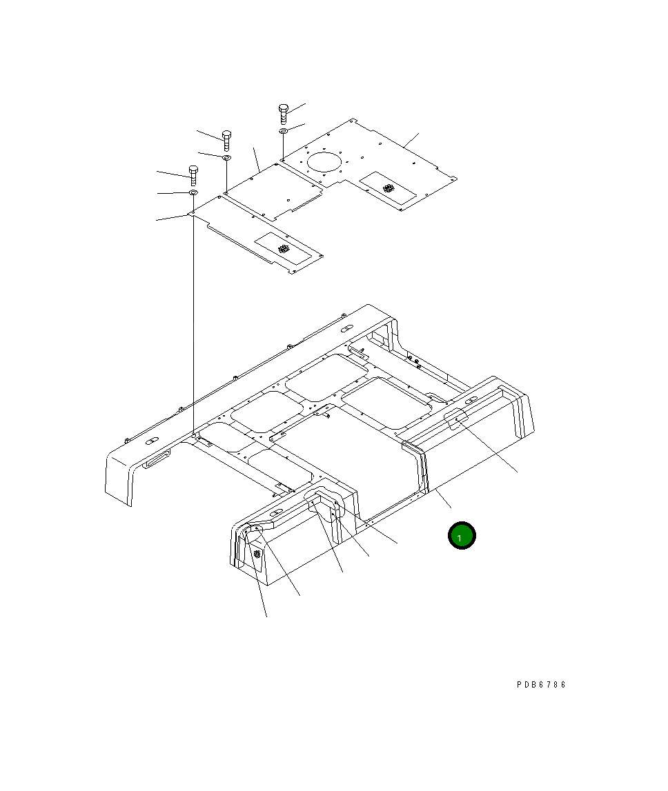 Крышка 21T-54-74850 Komatsu