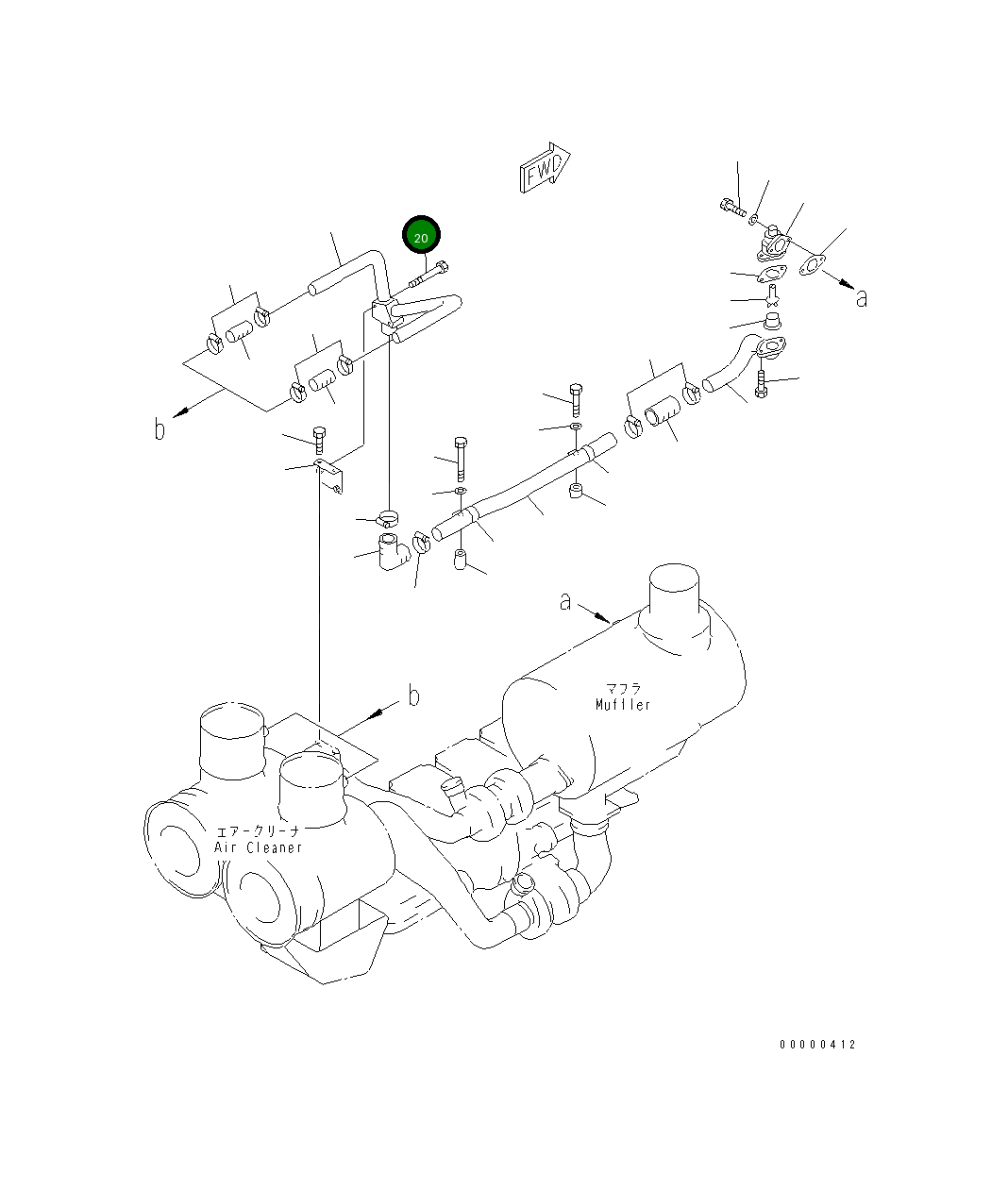 Болт 01010-E1075 Komatsu