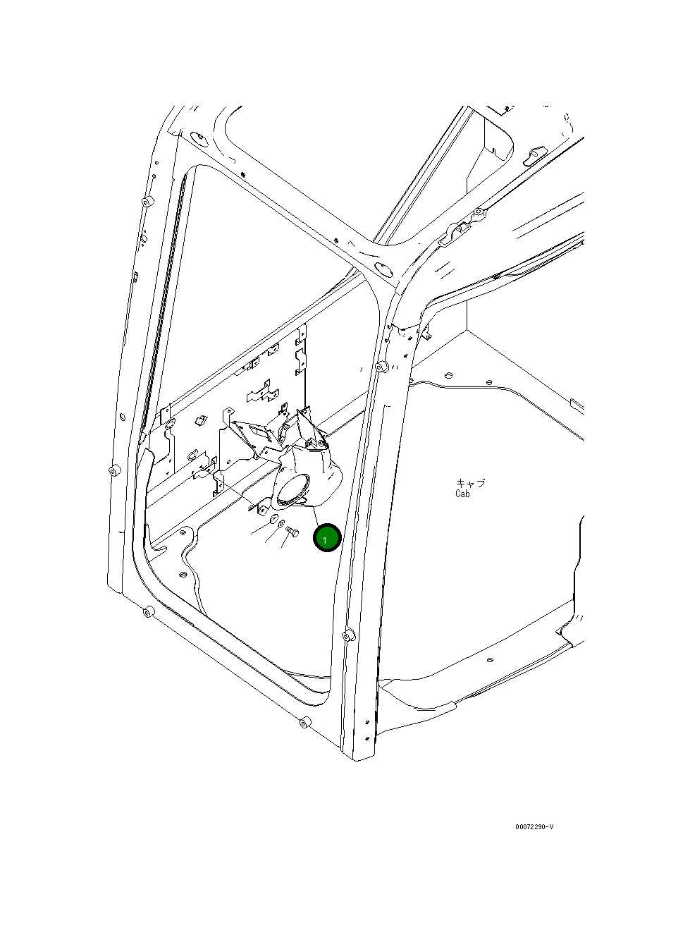 Крышка 22B-54-25151 Komatsu
