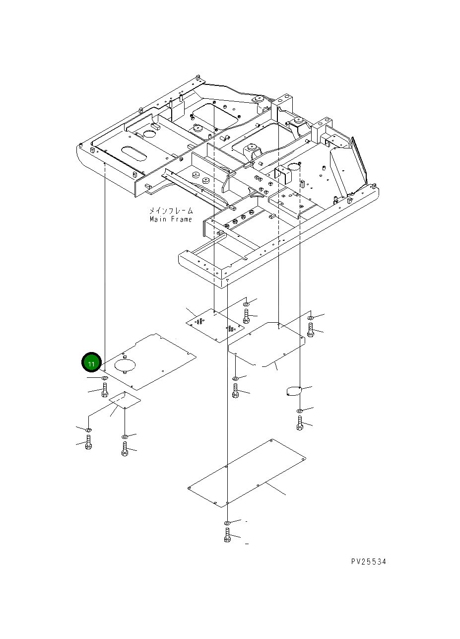 Крышка 201-54-75710  Komatsu