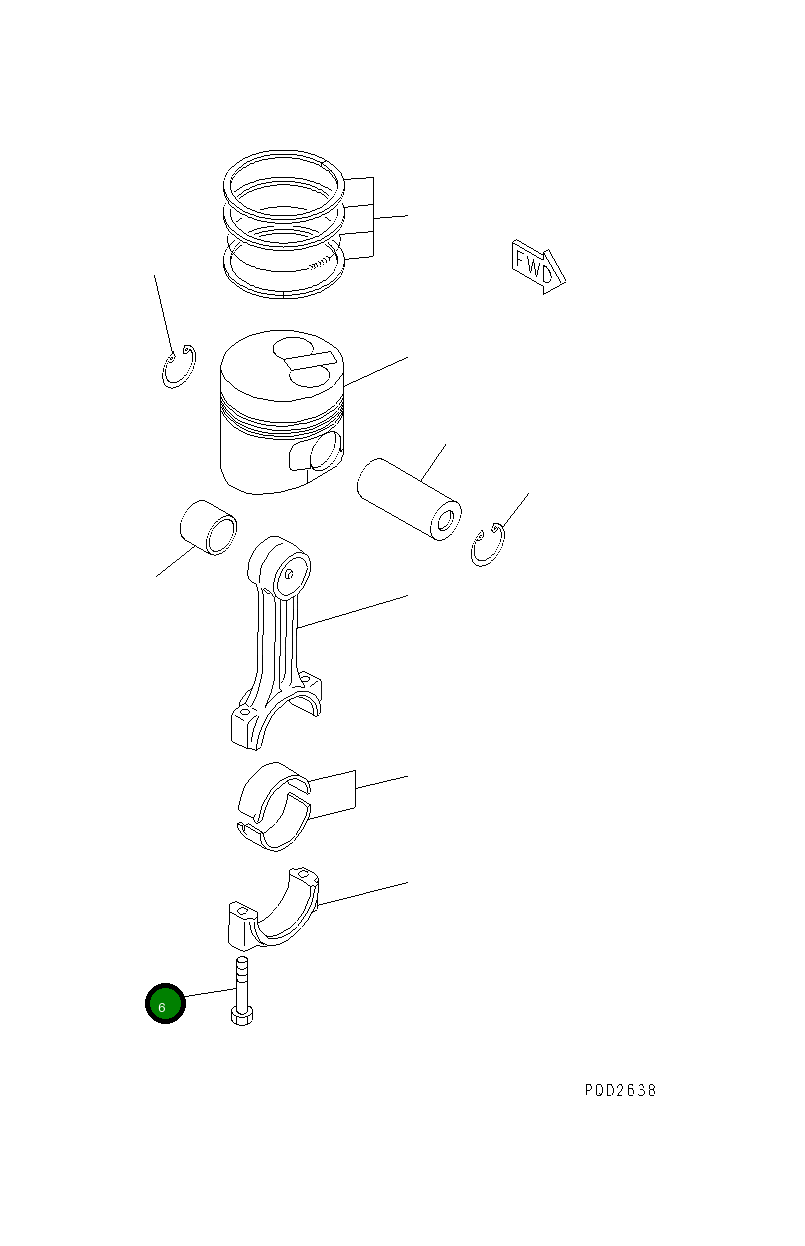 Болт YM119265-23200 Komatsu
