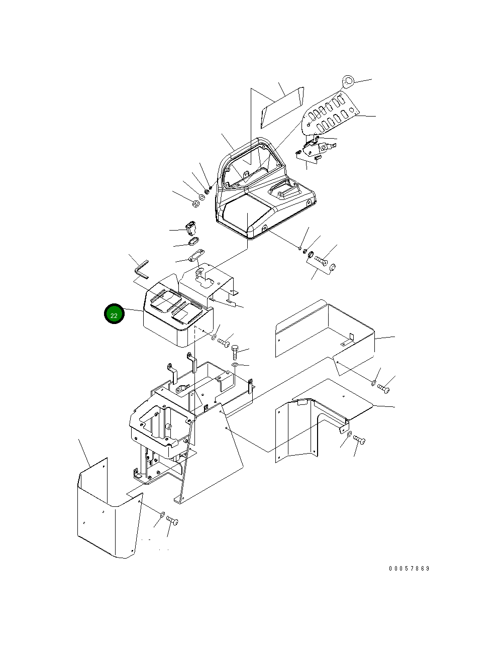 Крышка 423-S35-4341  Komatsu