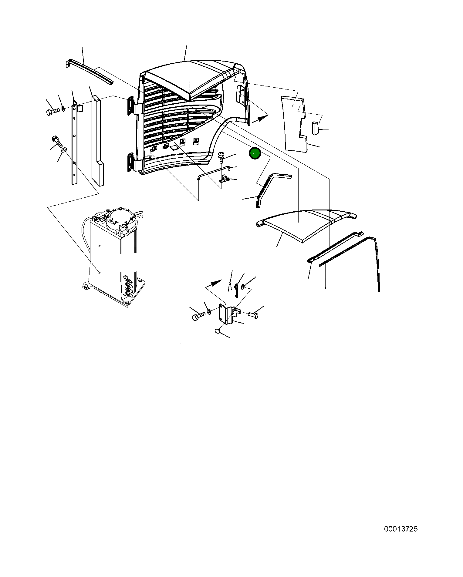 Крышка 22M-54-26240  Komatsu