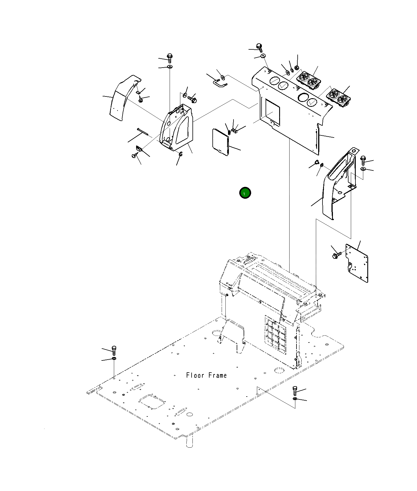 Крышка 20Y-53-12361 Komatsu
