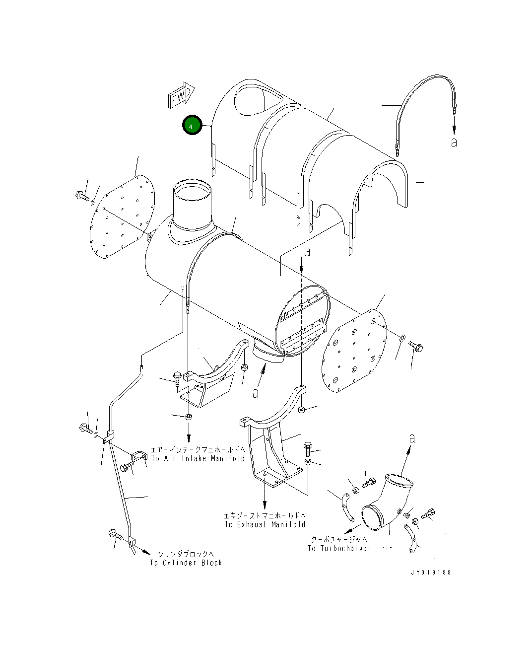 Крышка 6261-11-5740  Komatsu