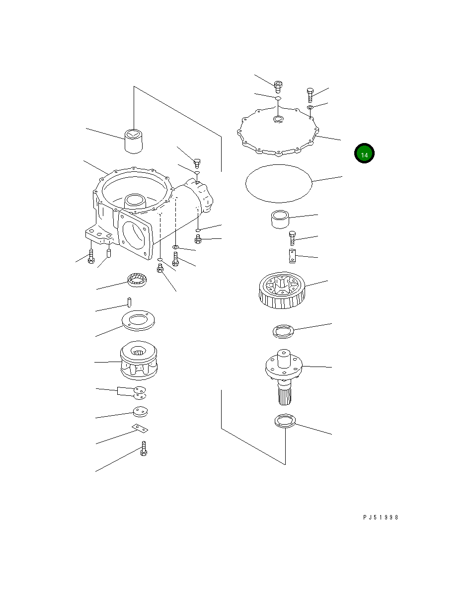 Крышка 23A-70-16120  Komatsu